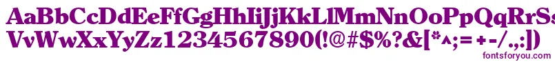 ClearlyromanheavyRegular Font – Purple Fonts on White Background