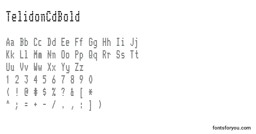 A fonte TelidonCdBold – alfabeto, números, caracteres especiais
