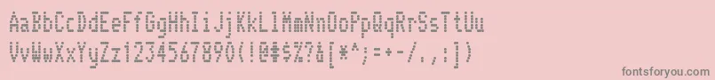フォントTelidonCdBold – ピンクの背景に灰色の文字