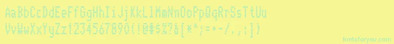 TelidonCdBold-Schriftart – Grüne Schriften auf gelbem Hintergrund