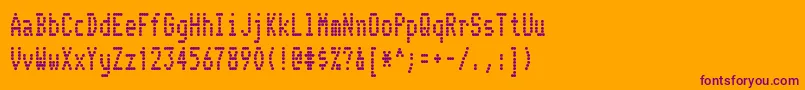 TelidonCdBold Font – Purple Fonts on Orange Background