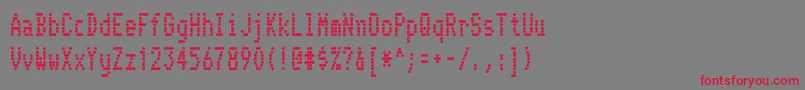 TelidonCdBold Font – Red Fonts on Gray Background