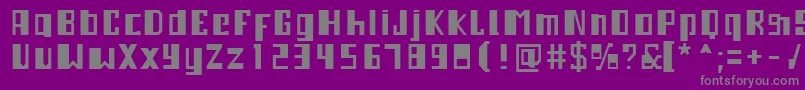 フォント3mAmpleset – 紫の背景に灰色の文字