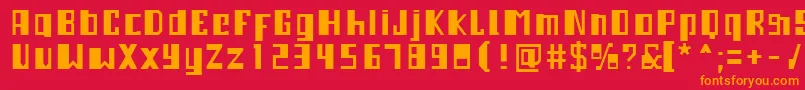 Police 3mAmpleset – polices orange sur fond rouge