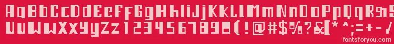 Police 3mAmpleset – polices roses sur fond rouge