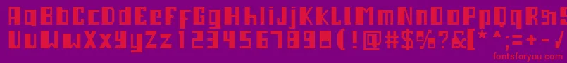 3mAmpleset Font – Red Fonts on Purple Background