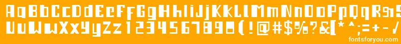 フォント3mAmpleset – オレンジの背景に白い文字