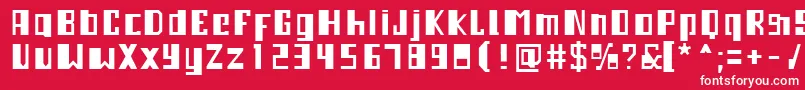 Шрифт 3mAmpleset – белые шрифты на красном фоне