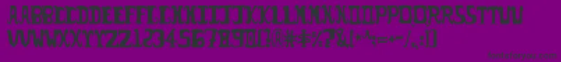 Possum Font – Black Fonts on Purple Background