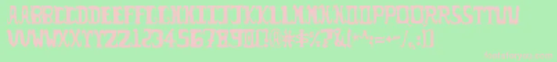 Possum Font – Pink Fonts on Green Background