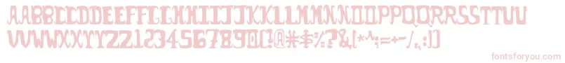 Possum Font – Pink Fonts on White Background