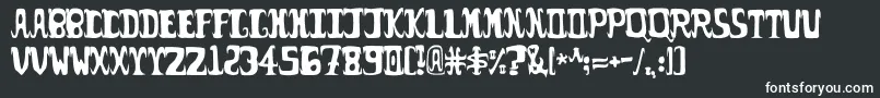 フォントPossum – 黒い背景に白い文字