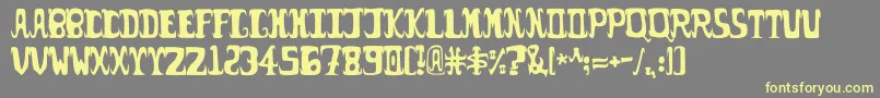 Possum Font – Yellow Fonts on Gray Background