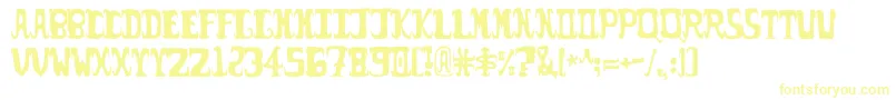 Шрифт Possum – жёлтые шрифты на белом фоне