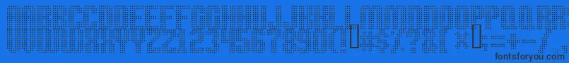 High Speed Font – Black Fonts on Blue Background