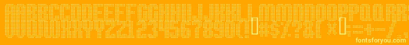 High Speed Font – Yellow Fonts on Orange Background