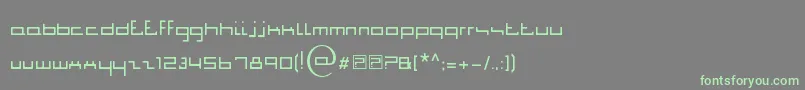 JiggaJigga-fontti – vihreät fontit harmaalla taustalla