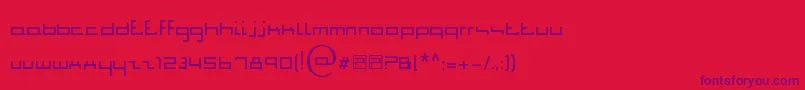 JiggaJigga-Schriftart – Violette Schriften auf rotem Hintergrund