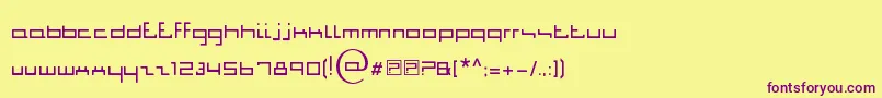 JiggaJigga Font – Purple Fonts on Yellow Background