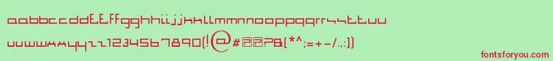 JiggaJigga Font – Red Fonts on Green Background