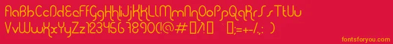 ElephontLight Font – Orange Fonts on Red Background