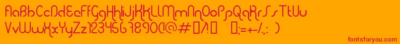 ElephontLight Font – Red Fonts on Orange Background