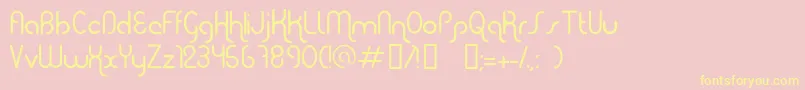 ElephontLight Font – Yellow Fonts on Pink Background