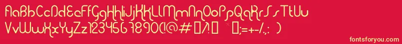 ElephontLight Font – Yellow Fonts on Red Background