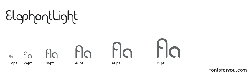 ElephontLight Font Sizes