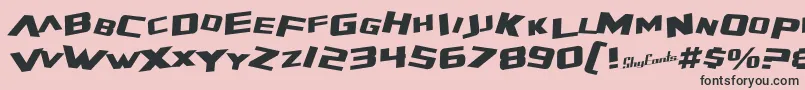 SfZeroGravityItalic Font – Black Fonts on Pink Background