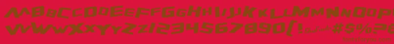 Más sobre la fuente SfZeroGravityItalic fuente SfZeroGravityItalic – Fuentes Marrones Sobre Fondo Rojo