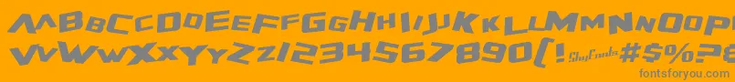 SfZeroGravityItalic Font – Gray Fonts on Orange Background