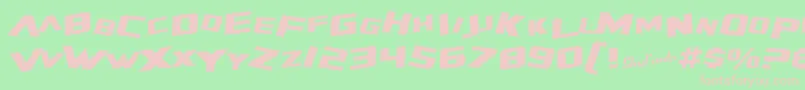 SfZeroGravityItalic Font – Pink Fonts on Green Background