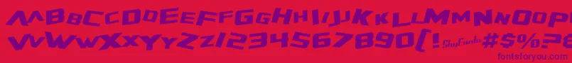 SfZeroGravityItalic-Schriftart – Violette Schriften auf rotem Hintergrund