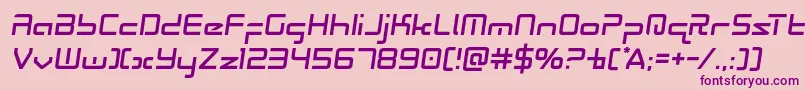 Radiospacesemital Font – Purple Fonts on Pink Background