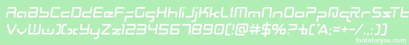 Radiospacesemital Font – White Fonts on Green Background