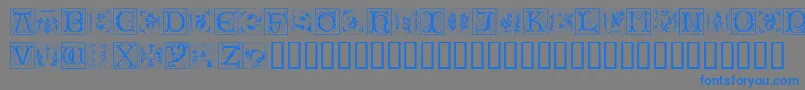 Ramo2Caps Font – Blue Fonts on Gray Background