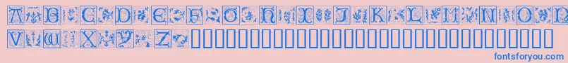 Ramo2Caps Font – Blue Fonts on Pink Background