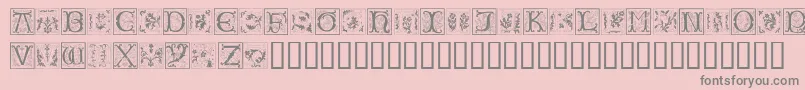 Ramo2Caps Font – Gray Fonts on Pink Background