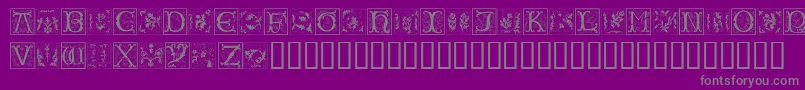 Ramo2Caps Font – Gray Fonts on Purple Background