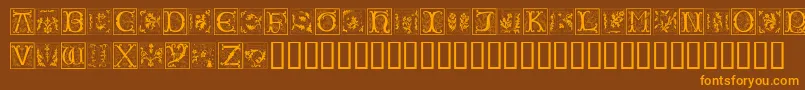Ramo2Caps Font – Orange Fonts on Brown Background