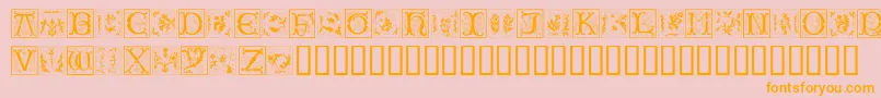 Ramo2Caps Font – Orange Fonts on Pink Background
