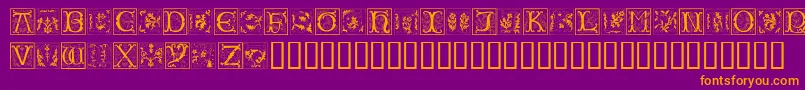 Ramo2Caps Font – Orange Fonts on Purple Background