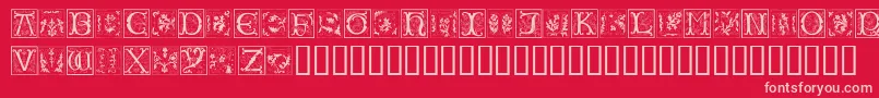 Ramo2Caps Font – Pink Fonts on Red Background