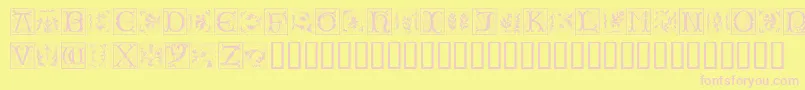 Ramo2Caps Font – Pink Fonts on Yellow Background