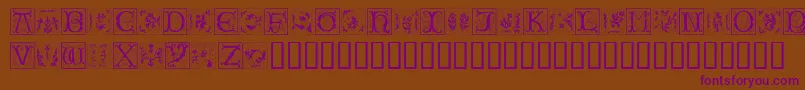 Ramo2Caps Font – Purple Fonts on Brown Background