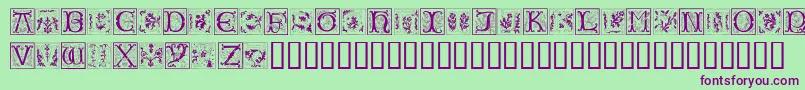 Ramo2Caps Font – Purple Fonts on Green Background