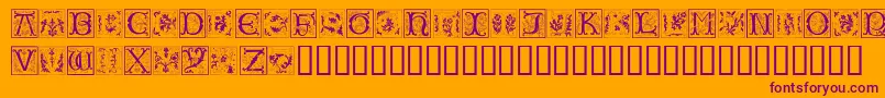 Ramo2Caps Font – Purple Fonts on Orange Background