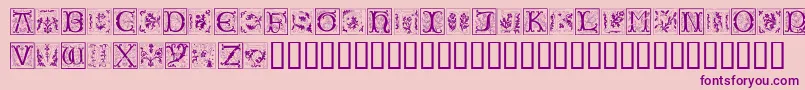Ramo2Caps Font – Purple Fonts on Pink Background