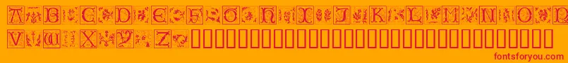 Ramo2Caps Font – Red Fonts on Orange Background